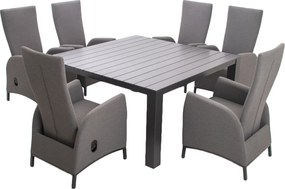 Doppler PRATO PARIS szare - luksusowy zestaw ogrodowy 6+1