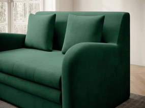 Rozkładana 2-osobowa sofa ARIO NUBE, ciemnozielona
