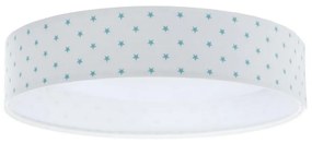 LED Plafon GALAXY KIDS LED/24W/230V stars białe/turkusowy