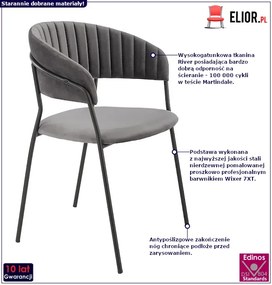 Szare nowoczesne krzesło D3-Z65
