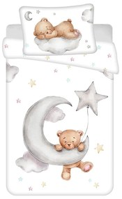Bawełniana pościel dziecięca do łóżeczka 100x135 cm Teddy "Moon" – Jerry Fabrics