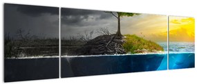 Obraz przedstawiający dwie strony (170x50 cm)