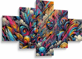 Obraz - Kolorowe graffiti (125x70 cm)