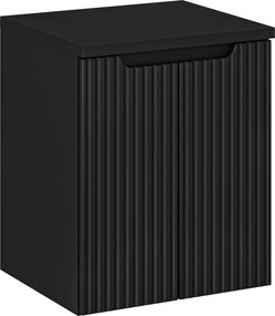Szafka umywalkowa 2-drzwiowa Nova 50 cm z blatem, czarny mat