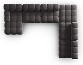 Ciemnoszara aksamitna sofa 379 cm Bellis – Micadoni Home