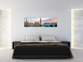 Obraz - Londyn w pastelowych kolorach (170x50 cm)