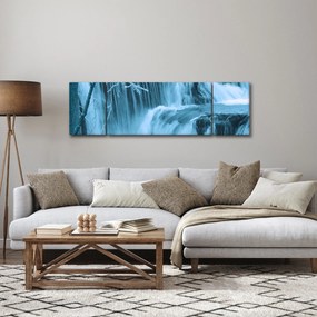 Obraz - lodowe wodospady (170x50 cm)