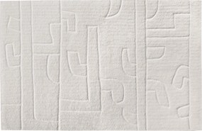 Dywan z wypukłym wzorem z ręcznie tkanej wełny nowozelandzkiej - 160 x 230 cm - 1400g/m2 - Kość słoniowa - CORALIE