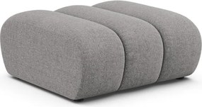 Szary podnóżek z tkaniny szenilowej Lupine – Micadoni