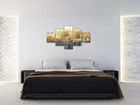 Obraz - Złote drzewa (125x70 cm)