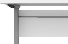 Biurko z regulacją wysokości Prima biały 150 szare nogi