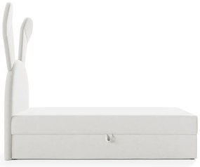 Białe dziecięce łóżko kontynentalne 100x200 cm K4-W94