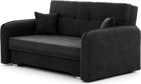Rozkładana sofa 2-miejscowa LAINE, czarna
