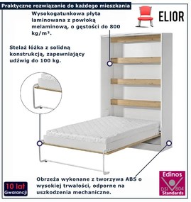 Półkotapczan biały + dąb 120x200 D0-Z46