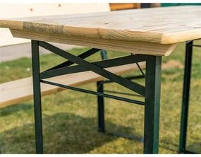 Happy Green Zestaw ogrodowy z oparciem 75 x 60 x 115 cm, jasnobrązowy