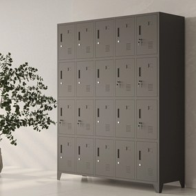 Szafa BHP 20-skrytkowa 136x45x172 cm Robert antracyt