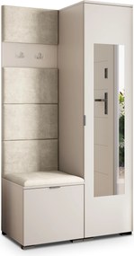 Masseno Garderoba VIRA 95/181/51 cm Nowoczesna Szafa do Przedpokoju Kaszmir