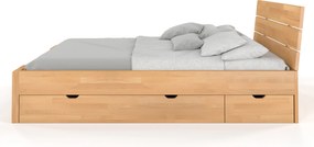 Łóżko bukowe Visby Arhus High Drawers