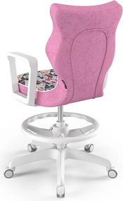 Krzesło do biurka Norm White rozmiar 5 (146-176,5 cm) z podnóżkiem i wzorami