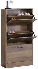 Szafka na buty z przegródkami G1016 ELM, drewno wiązowe