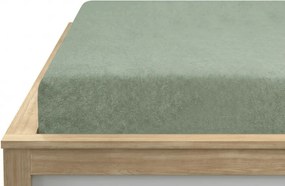 PrzytulneMieszkanie.pl Frotte prześcieradło EXCLUSIVE jasno oliwkowe 180 x 200 cm