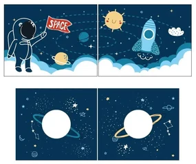 Zasłona dziecięca do łóżka 4 szt. 195x75 cm Space Shuttle – Vipack