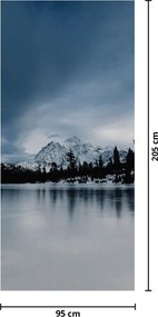 Fototapeta na drzwi - Na zamarzniętym jeziorze (95x205cm)