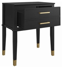Czarna szafka nocna Westerleigh – CosmoLiving by Cosmopolitan