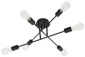 Czarna lampa sufitowa obracana loft - EX85-Berna