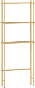 HOMCOM Półka na Toaletę 3 Poziomy, Osadzająca Miejsce, Naturalne Drewno 69 x 25,5 x 181 cm