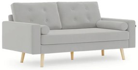 Jasnoszara 3-osobowa sofa MANDI