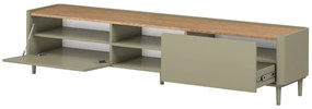 Szafka RTV Elivo 220 cm na nóżkach - eukaliptus / dąb baltic dune