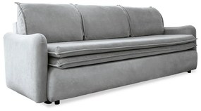 Jasnoszara aksamitna rozkładana sofa Miuform Tender Eddie