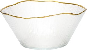 Szklana miska ze złotą obwódką DATURA, 21 cm