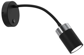 Nowoczesny czarny kinkiet led - K477 W3-F35