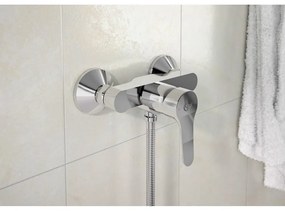 Prysznicowa bateria ścienna w kolorze srebra z połyskiem Alpha – Ideal Standard