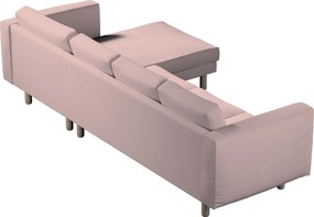 Pokrowiec na sofę Norsborg 4-osobową z szezlongiem kolor różowy tkanina strukturalna