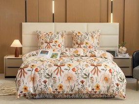 PrzytulneMieszkanie.pl PrzytulneMieszkanie.pl Pościel z mikrofibry FLORAL RIBBON kremowa Rozmiar pościeli: 70 x 90 cm | 140 x 220 cm