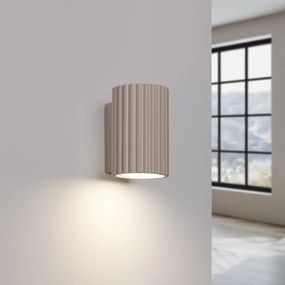 Kinkiet KARBON 10 taupe ryflowany SOLLUX  LIGHTING