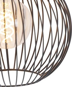 Designerska lampa wisząca czarna - Wire Whisk