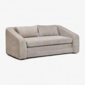 Sofa Rozkładana Dwuosobowa Z Tkaniny Bouclé Dalila Bukla Brąz Pszeniczny - Sklum
