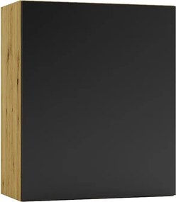 Szafka kuchenna górna 60 cm dąb artisan + czarny D4-B25