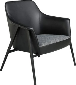 Szary fotel obrotowy z tkaniny i czarnej ekoskóry 5080 ANGEL CERDA