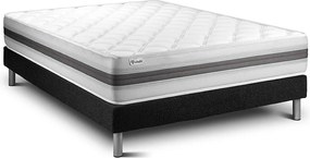 lózka z materacem VITALMEMO BACK 150 x 200 cm Rama lózka Czarny