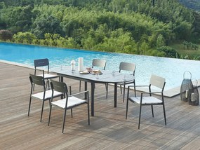 Stół ogrodowy jadalniany rozkładany z aluminium dł. 170/240 cm - Antracytowy - LOTTYS marki MYLIA