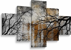 Obraz - Sylwetki drzew (125x70 cm)