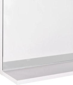 Lustro Łazienkowe z Półkami Kleankin - Białe, Wymiary 60x10x48 cm, Projekt Oszczędzający Przestrzeń