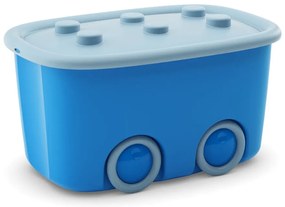 Jasnoniebieski plastikowy pojemnik dziecięcy 58x39x32 cm Funny Box – KIS