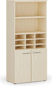 Regał sortujący PRIMO WOOD, 800 x 420 x 1781 mm, 9 przegród, brzoza
