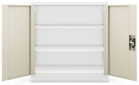 Szafka biurowa BEATA, 900 x 930 x 400 mm, Eco Design: biała/ dąb sonoma